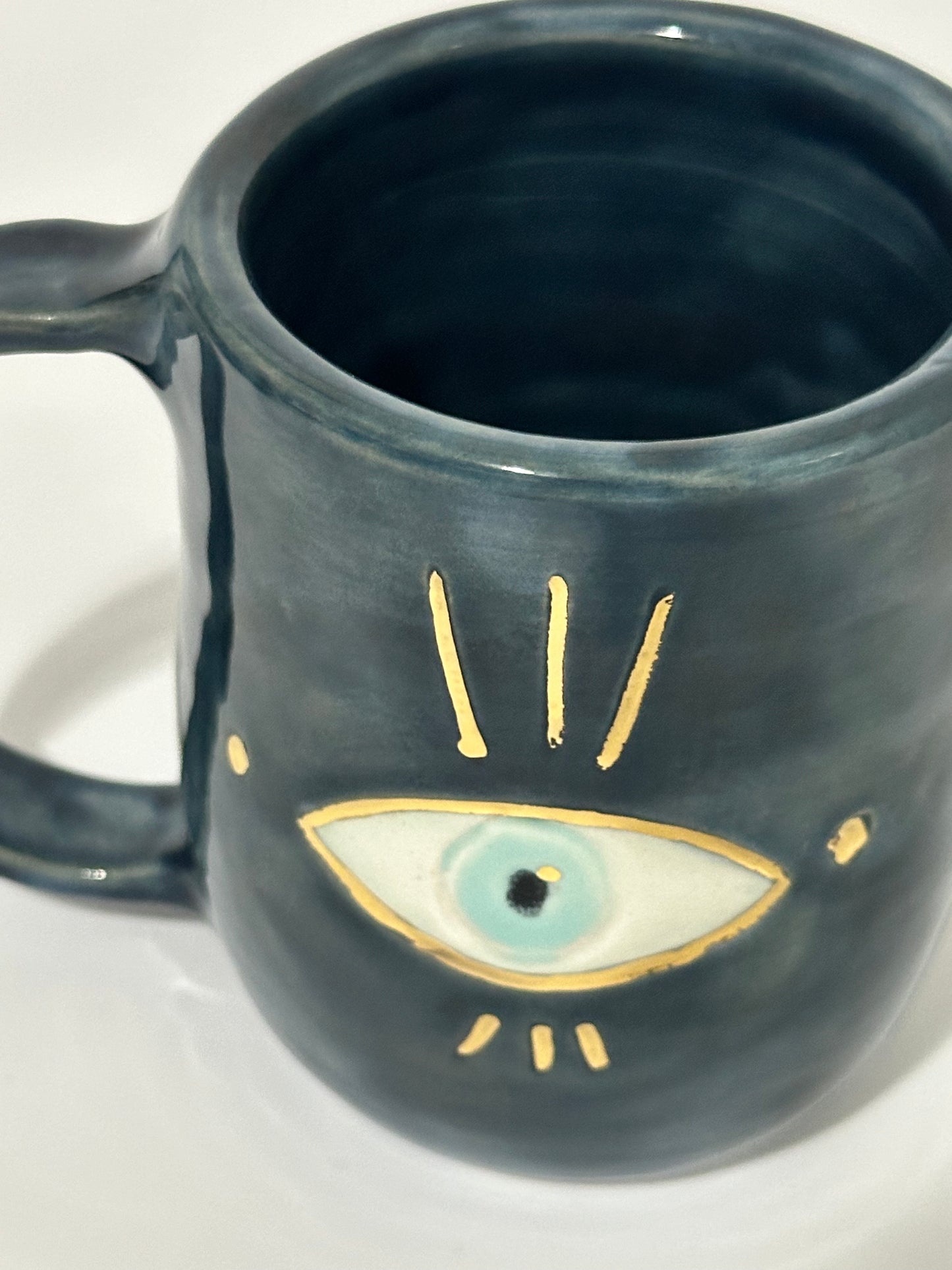 Eye mug dark blue