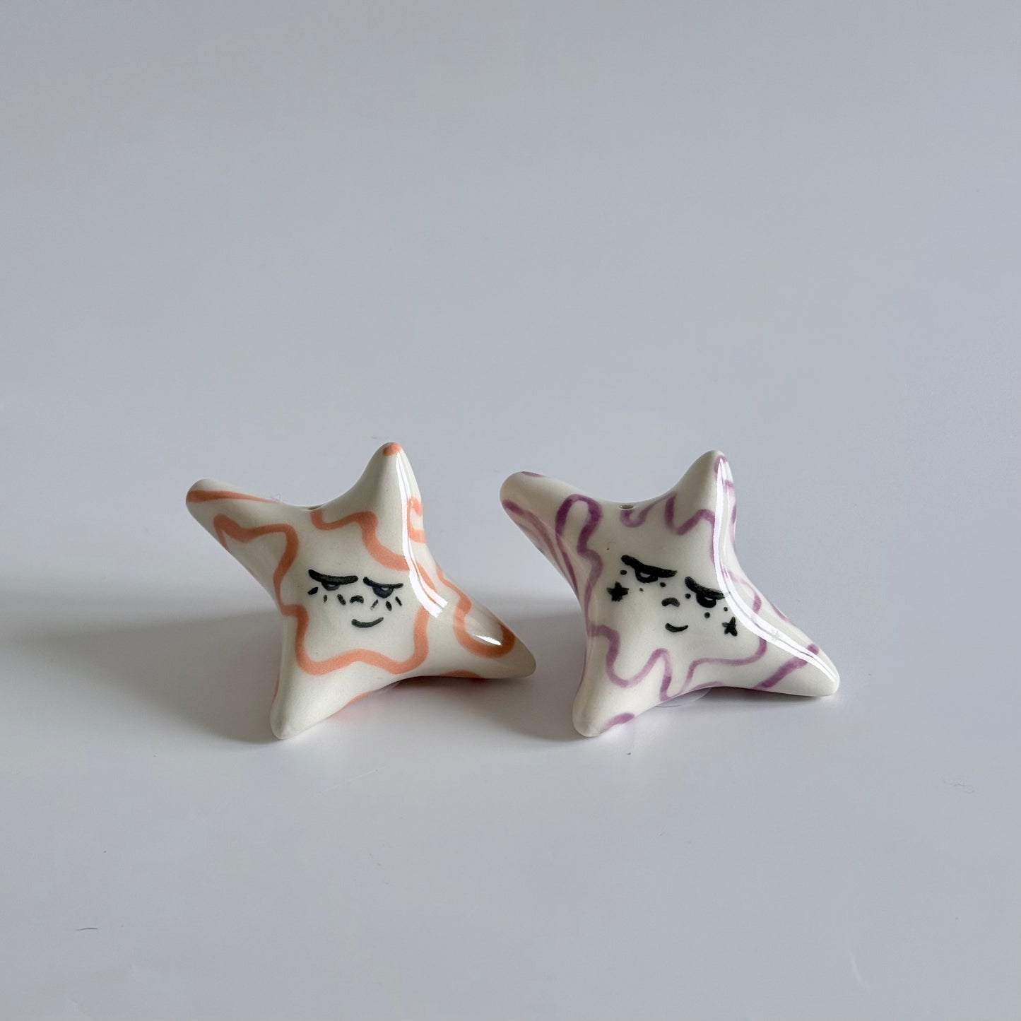 Ceramic sleepy star face