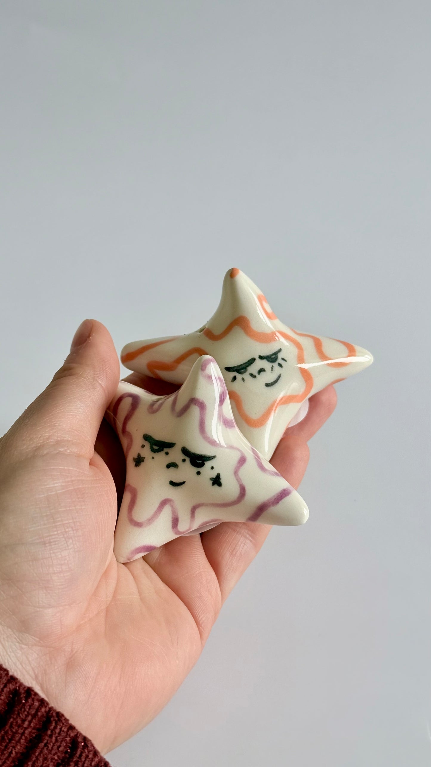 Ceramic sleepy star face