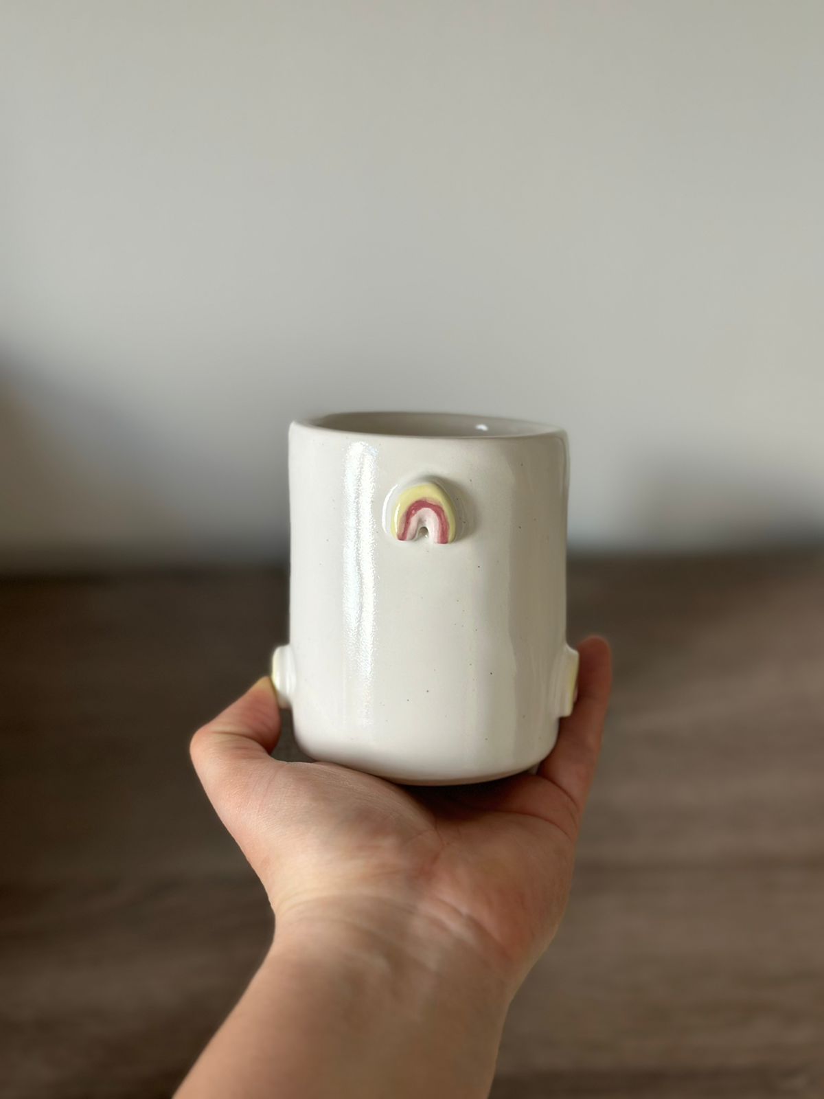 Rainbow ceramic cup