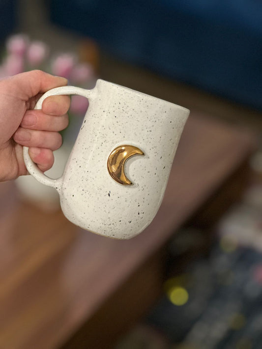 Ceramic mug gold moon