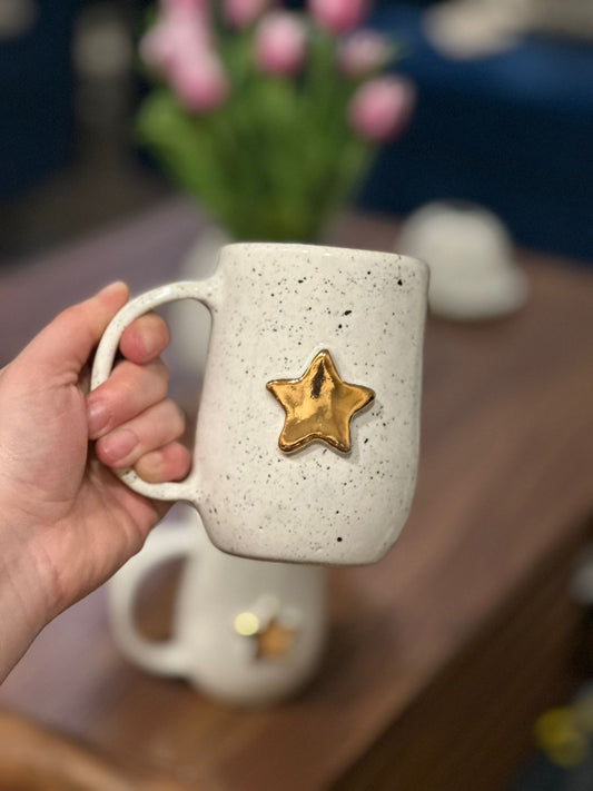 Ceramic Mug with Gold Star