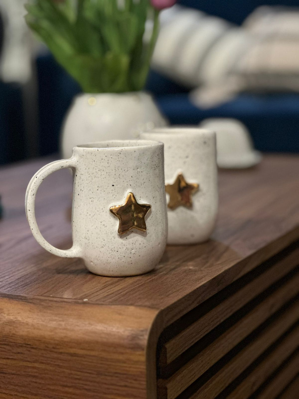 Ceramic Mug with Gold Star