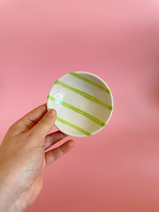 Mini plate stripes green