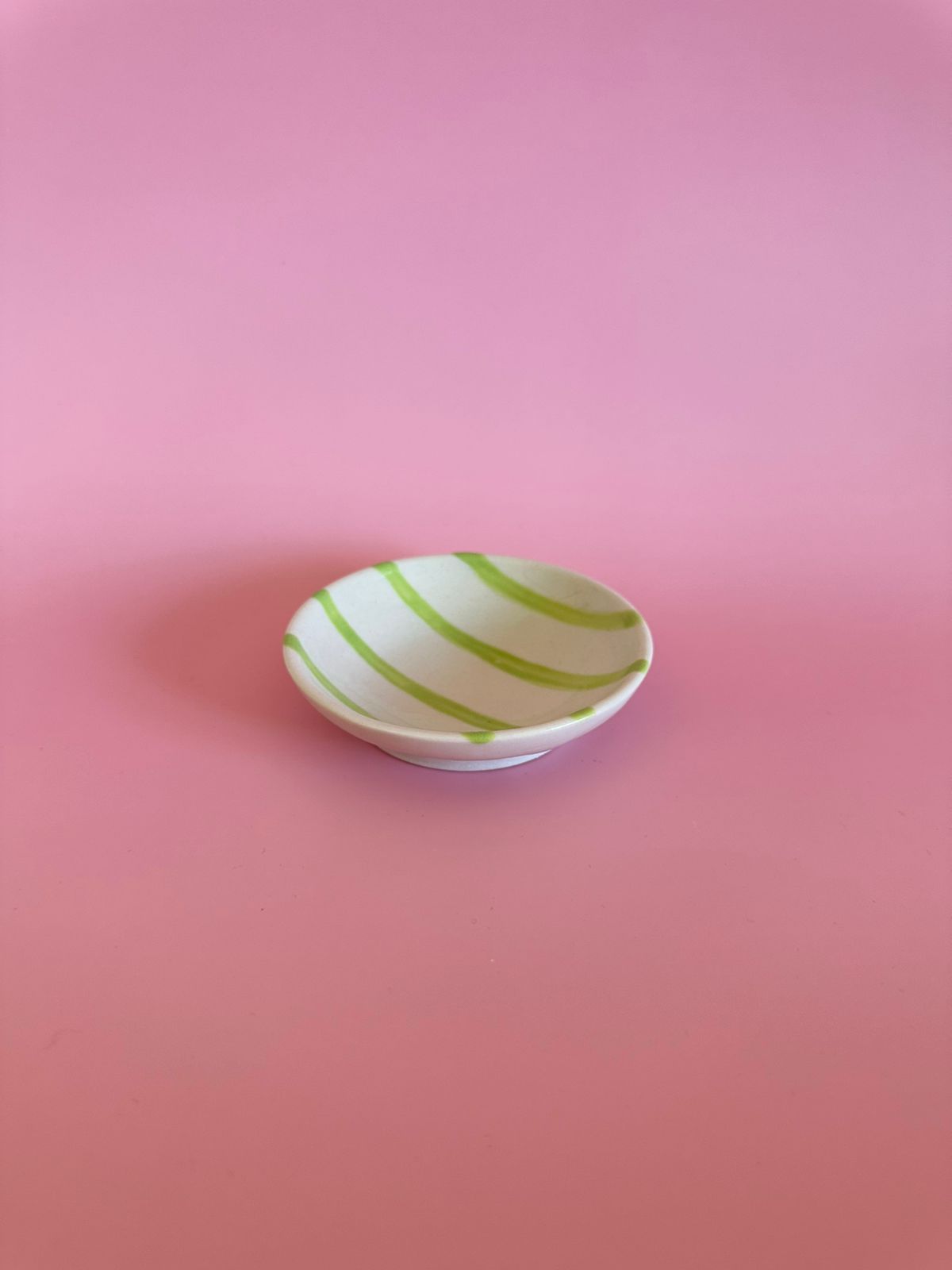 Mini plate stripes green