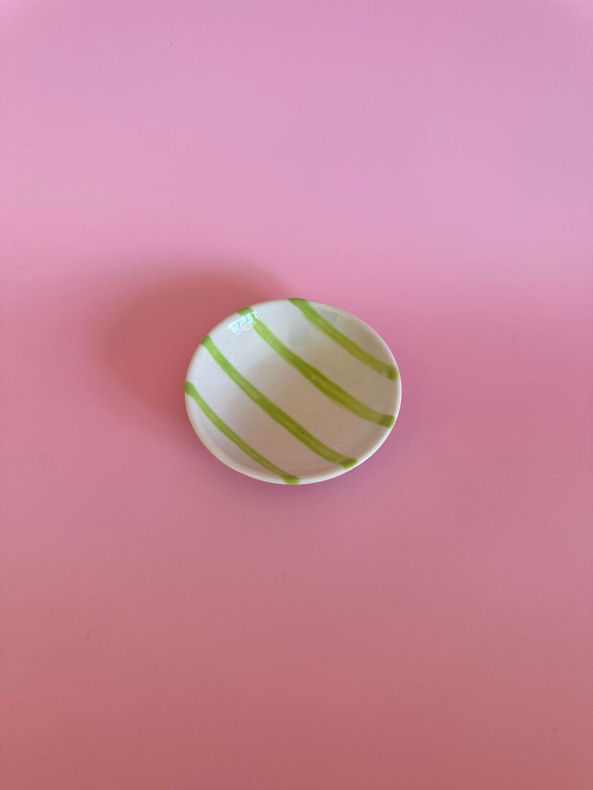 Mini plate stripes green