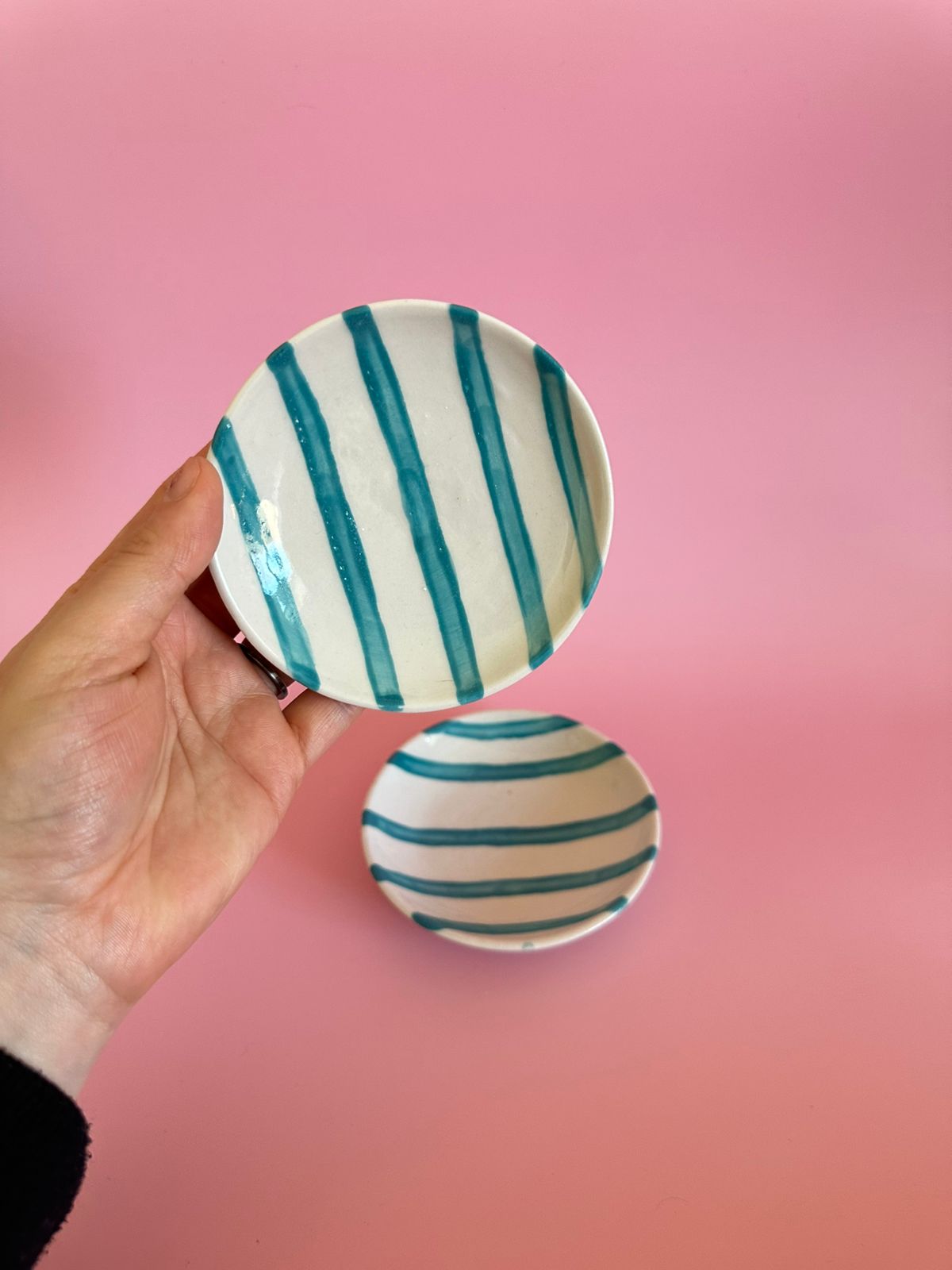 Mini stripe plate blue