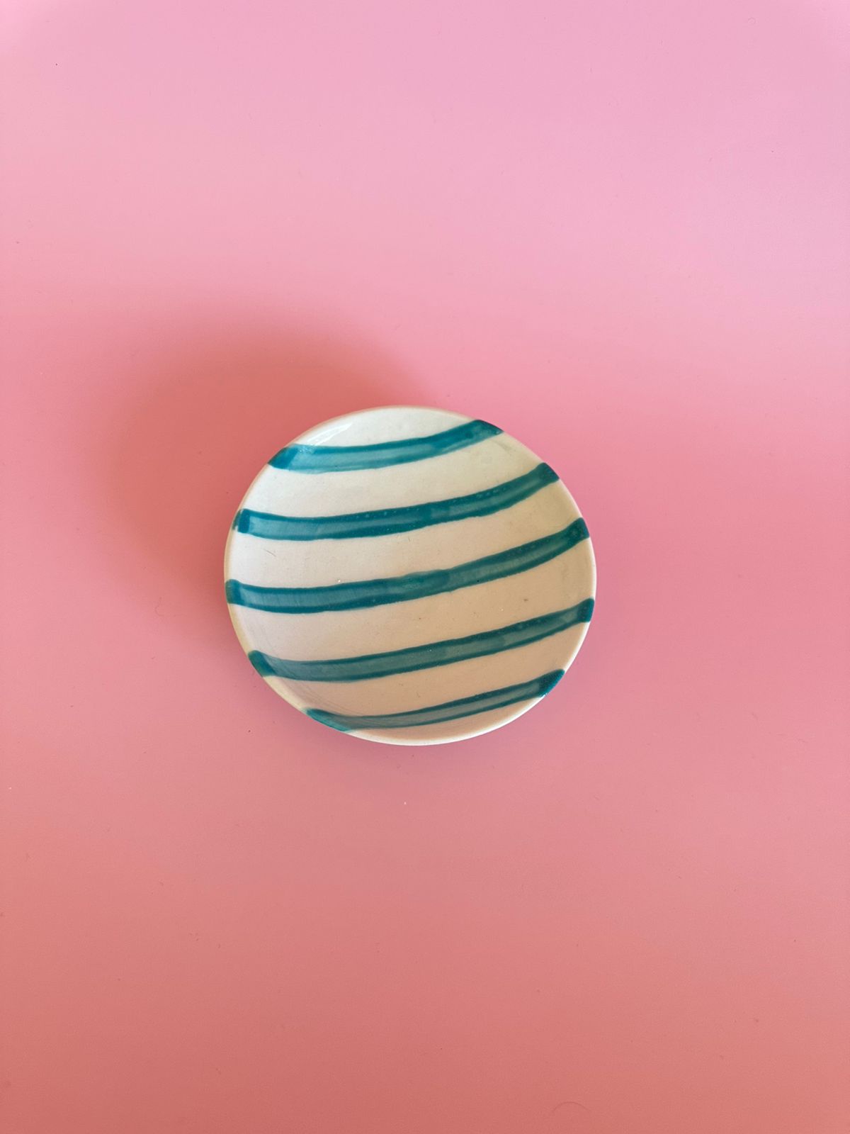 Mini stripe plate blue