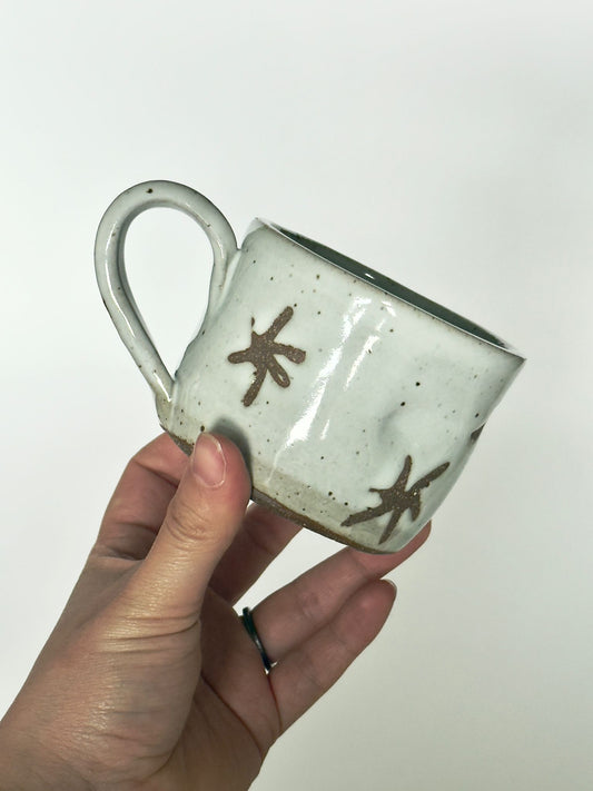 Cosmic white ceramic mug